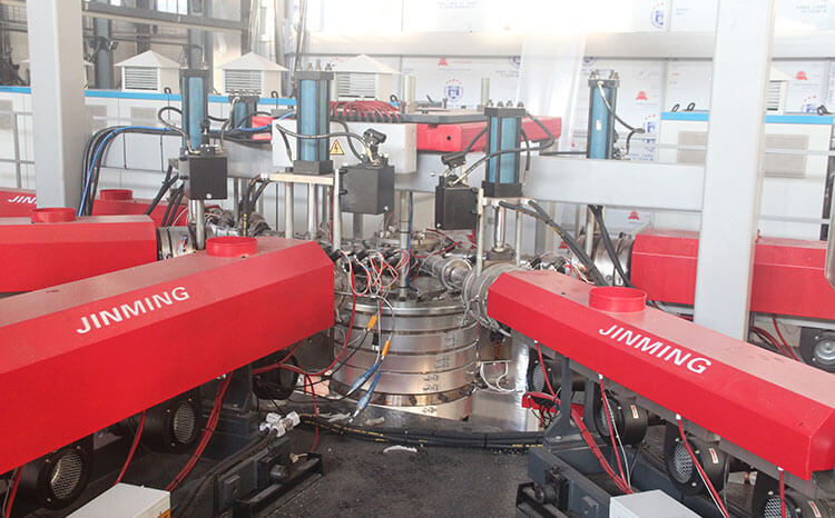 The POF extruders of the shrink film extrusion machine