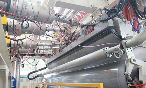 Feed block & T-die device of 3-5 layer cast PE film (CPE) line